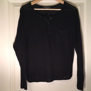 Vince 100% Linen Henley.